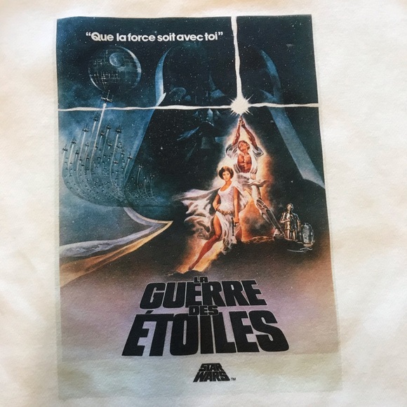 STAR WARS Top French Text 2-Sided NWT XS,S,M,L,XL - Picture 4 of 8